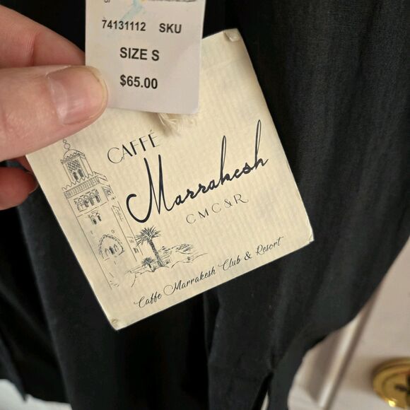 Caffe Marrakesh Club Resort V Neck Tunic Shirt NWT Women’s Size Small Pintuck - Picture 2 of 6